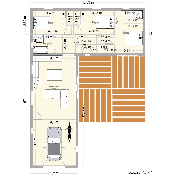 cont 1. Plan de 11 pièces et 111 m2