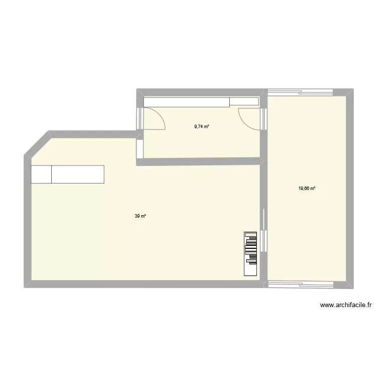 PISTIL ET POLLEN. Plan de 3  et 68 m²