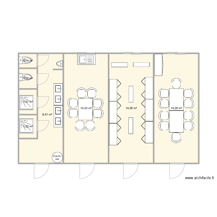 CNR CHANTIER ST PIERRE DE BOEUF. Plan de 8 pièces et 57 m2