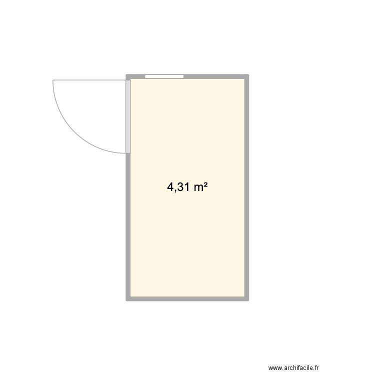 cellier. Plan de 1 pièce et 4 m2