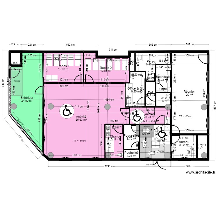 Fontenay Projet JrD ArL Tvx_PMI_UrM. Plan de 18 pièces et 183 m2