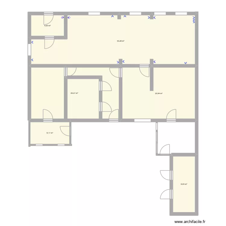 ma amison. Plan de 6  et 125 m²
