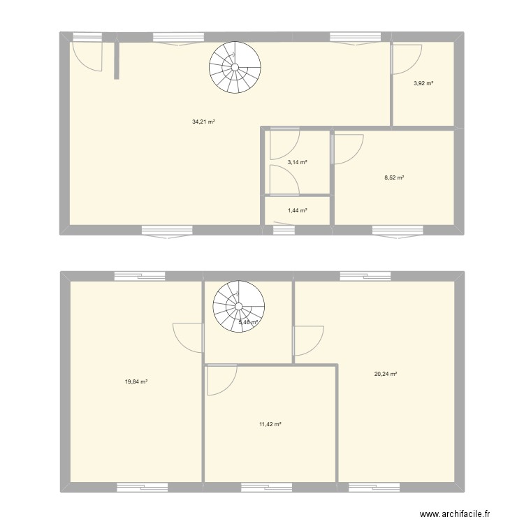 logement 72. Plan de 17 pièces et 207 m2