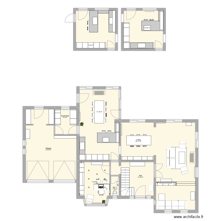 maison56. Plan de 9 pièces et 188 m2