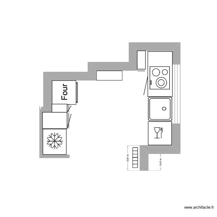 Luciano. Plan de 3  et 7 m²