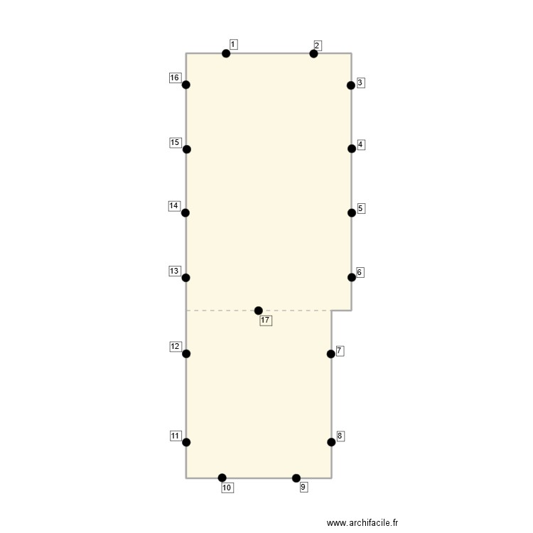 SAIDI RDC. Plan de 1 pièce et 42 m2