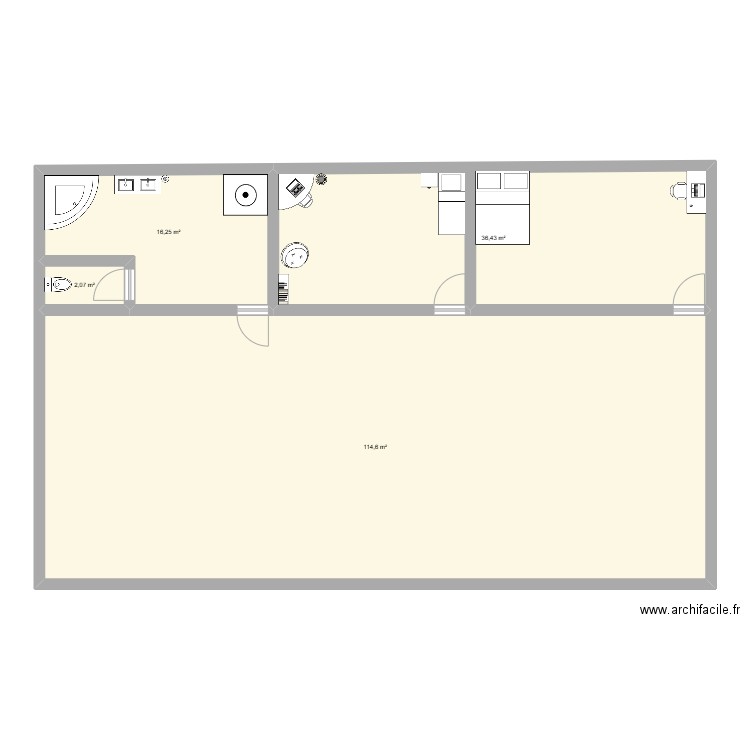 essai marin 3. Plan de 4 pièces et 169 m2