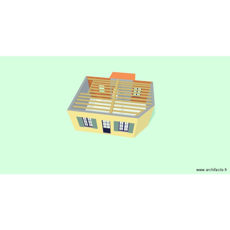 Damville vers.2. Plan de 2 pièces et 47 m2