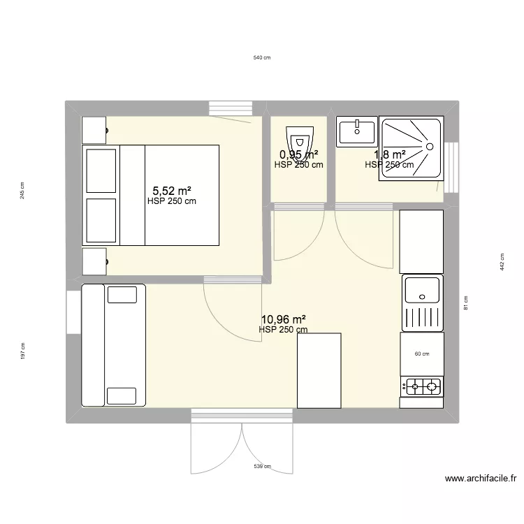 CONDEON Interieur 20m2. Plan de CONDEON Interieur 20m2. Plan de