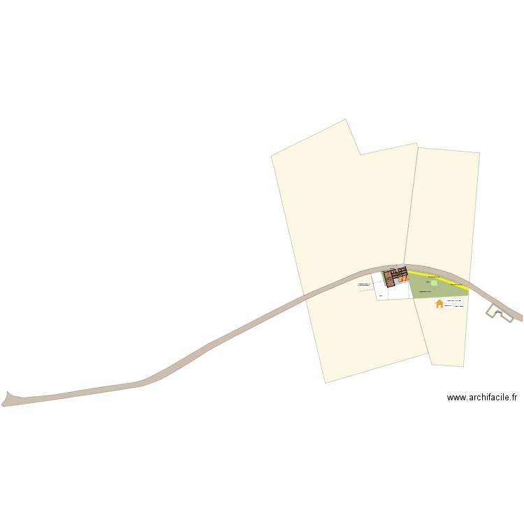 PC - PLAN DE MASSE EXISTANT. Plan de 1 pièce et 99 m2