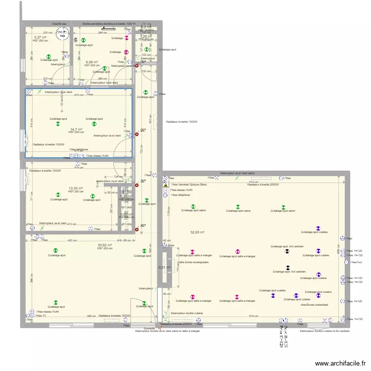 Pat 73 &eacute;lec  2. Plan de 11  et 127 m²