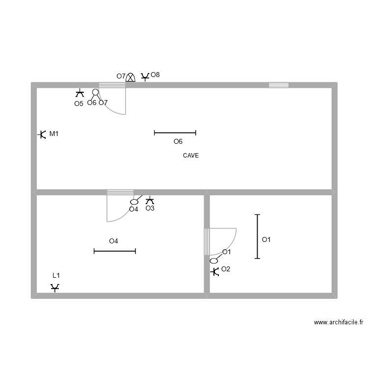 SALIM2. Plan de 3 pièces et 52 m2