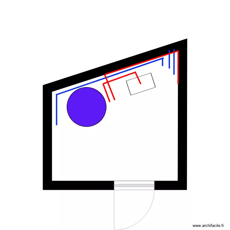local yves. Plan de 1  et 7 m²