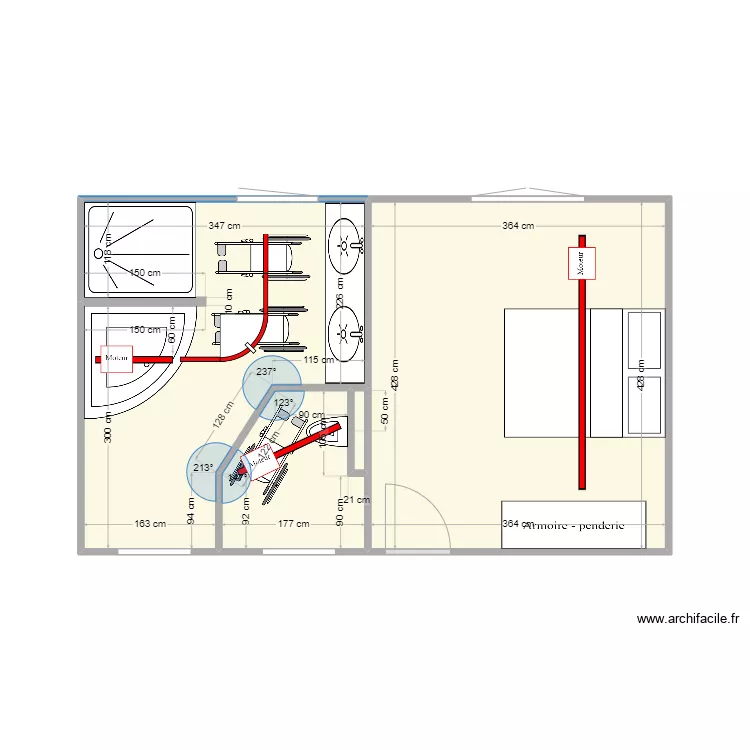 WELLER  rail droit. Plan de 