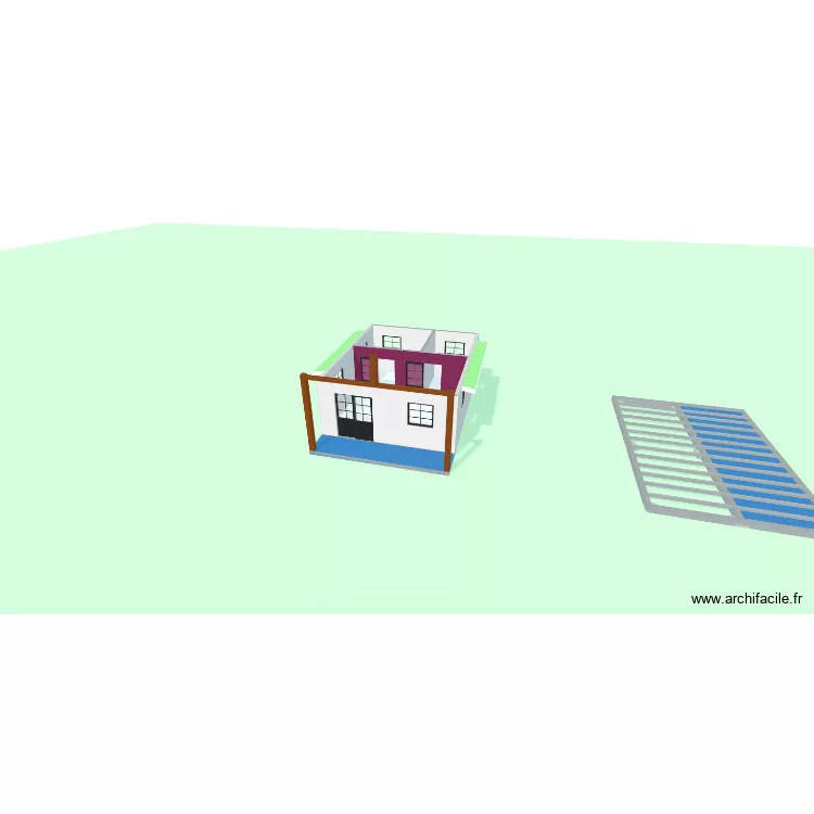 maison invit&eacute; 1. Plan de 6  et 91 m²