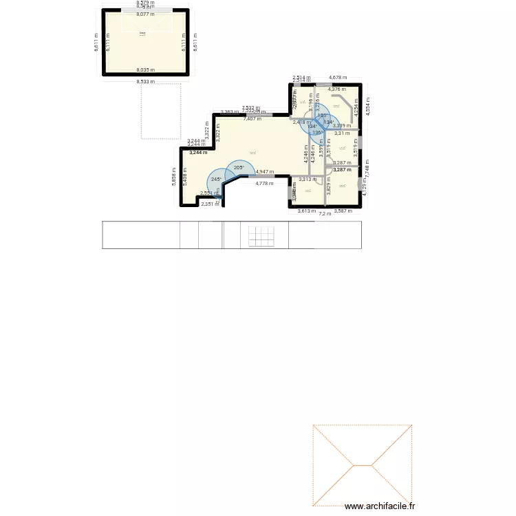 David Ali. Plan de 7  et 188 m²