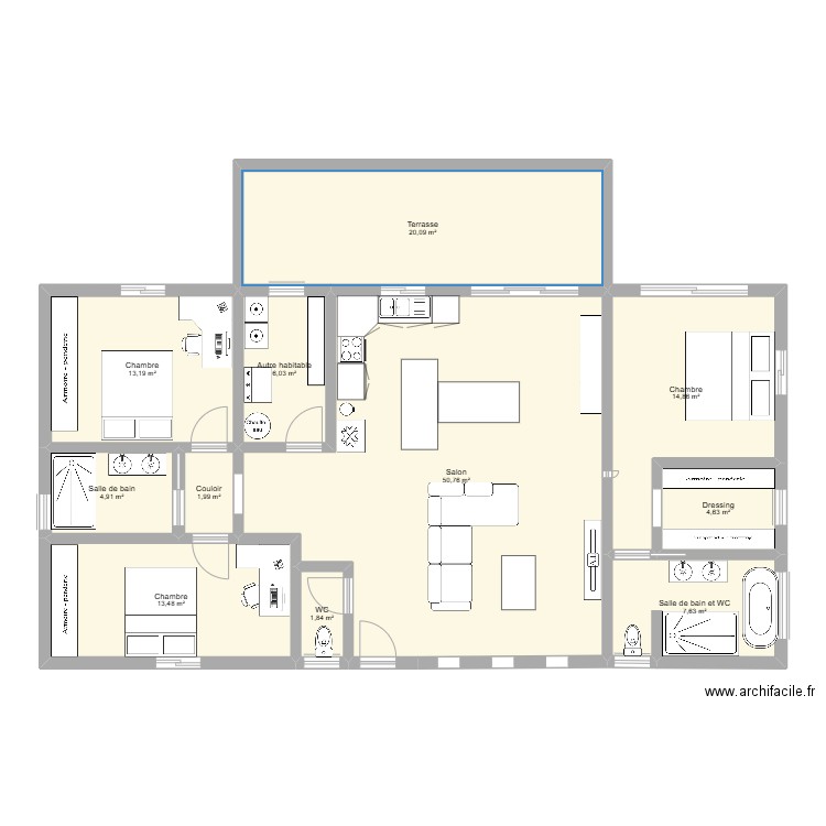 plan 3. Plan de 0 pièce et 0 m2