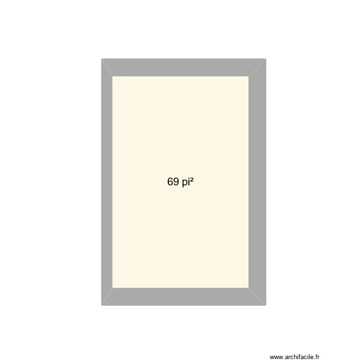 cabanon 2. Plan de 1  et 6 m²