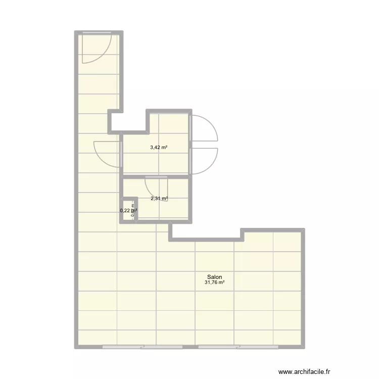 Chantier BERGER Calpinage. Plan de 4  et 38 m²