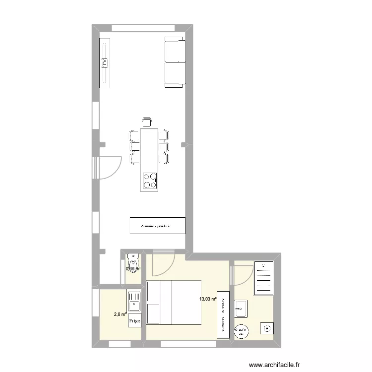 saint pal. Plan de 3 pièces et 16 m² saint pal. Plan de 3 pièces et 16 m²