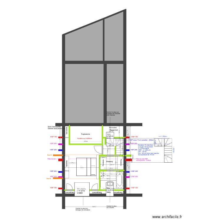 BAUCQ 77 4e étage def. Plan de 10 pièces et 89 m2