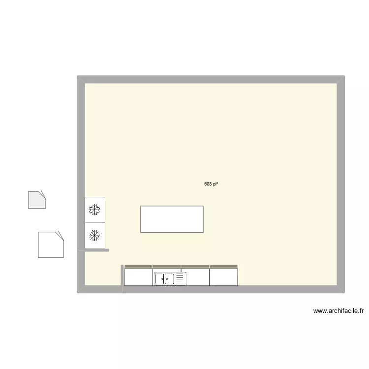 essaie. Plan de 1  et 64 m²