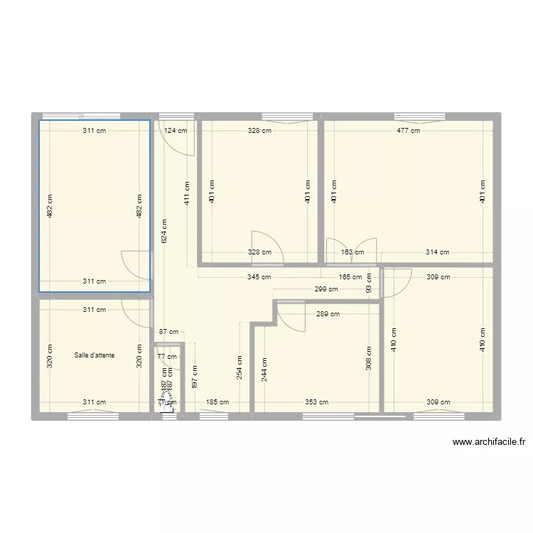 CABINET DR THOMAS existant v1. Plan de 