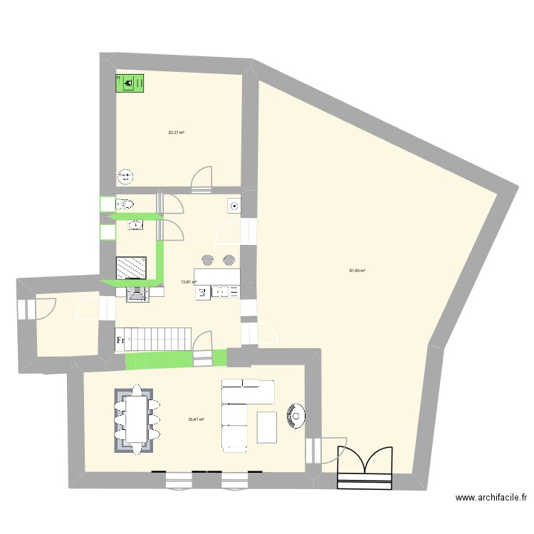 Boyals v7 B. Plan de 11 pièces et 343 m2