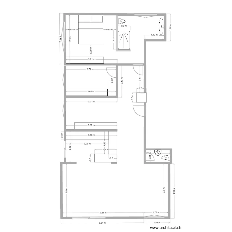 plan appartement complet v1. Plan de plan appartement complet v1. Plan de