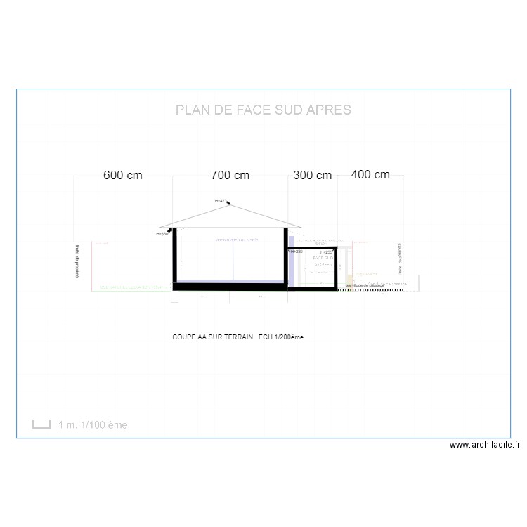 COUPE AA. Plan de 0 pièce et 0 m2