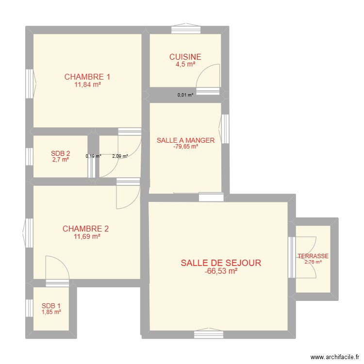 NZENGHOUSE. Plan de 11 pièces et 65 m2