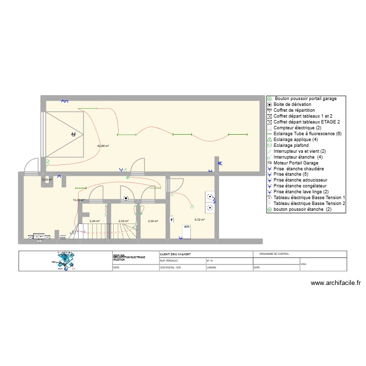 &Eacute;ric Hassaert sous sol. Plan de 0 pièce et 0 m2
