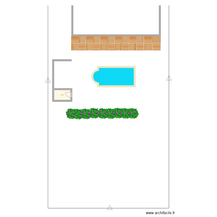 aaaa. Plan de 1 pièce et 5 m2