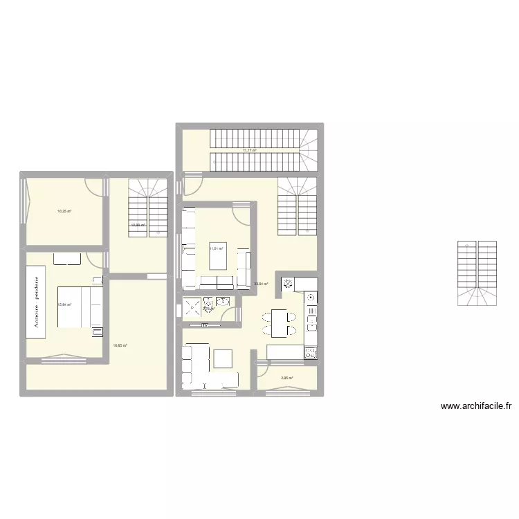 m123. Plan de 9 pièces et 116 m² m123. Plan de 9 pièces et 116 m²
