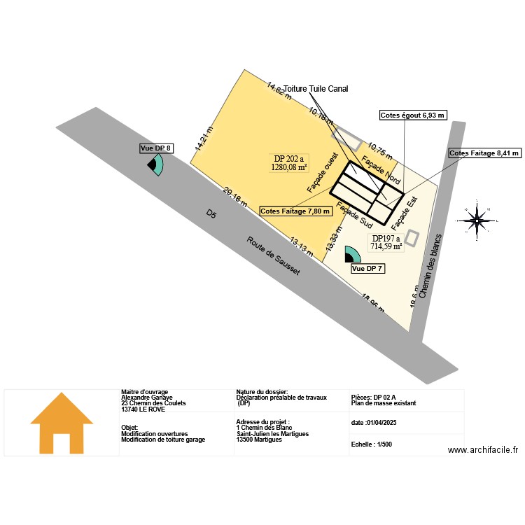 plan masse st julien. Plan de 8 pièces et 1373 m2