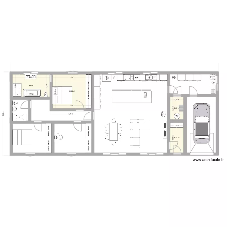 maison charnay. Plan de 4  et 30 m²