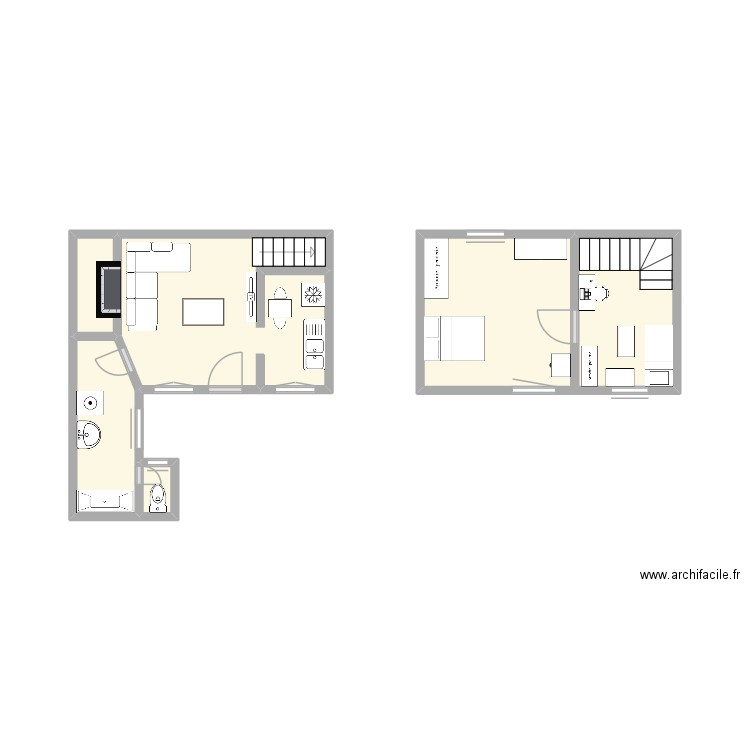 SAINT OUEN. Plan de 5 pièces et 15 m2