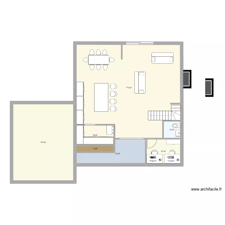 Avec soph. Plan de 7  et 125 m²