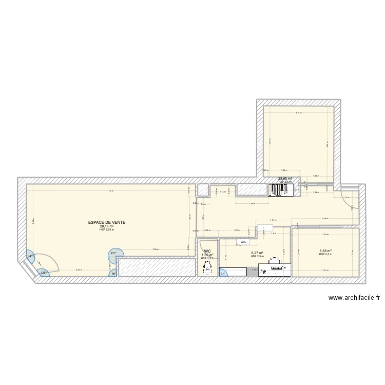SAINT GRAAL. Plan de 9 pièces et 70 m2