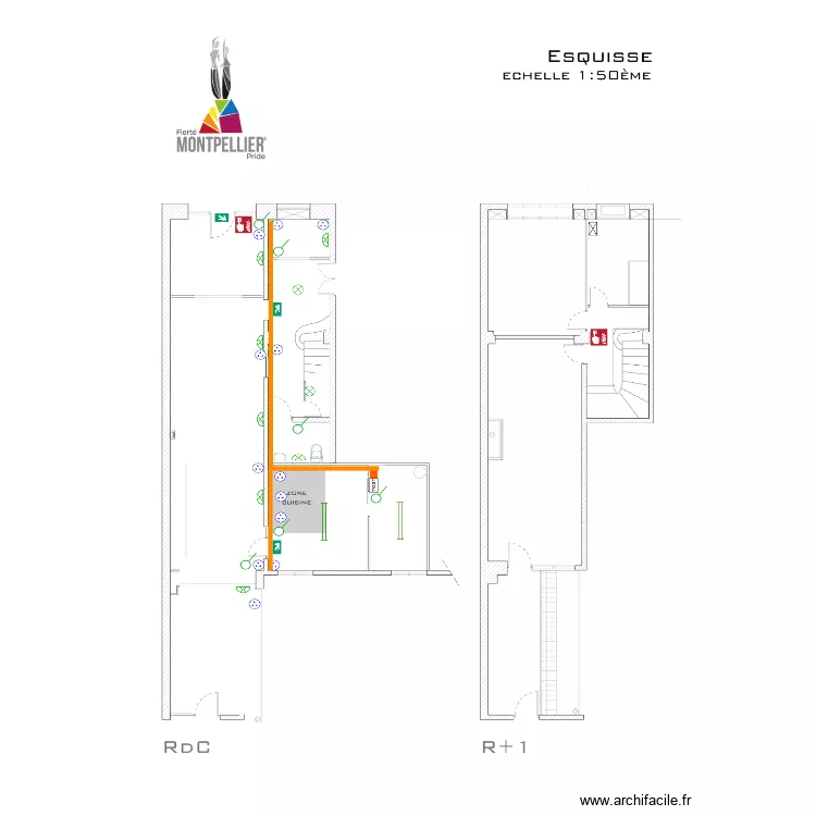 plan open space fiert&eacute;. Plan de 