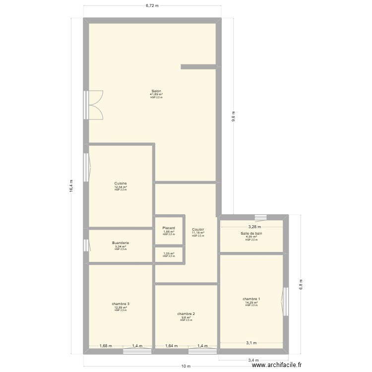 maison complete vue jardin. Plan de 10 pièces et 115 m2