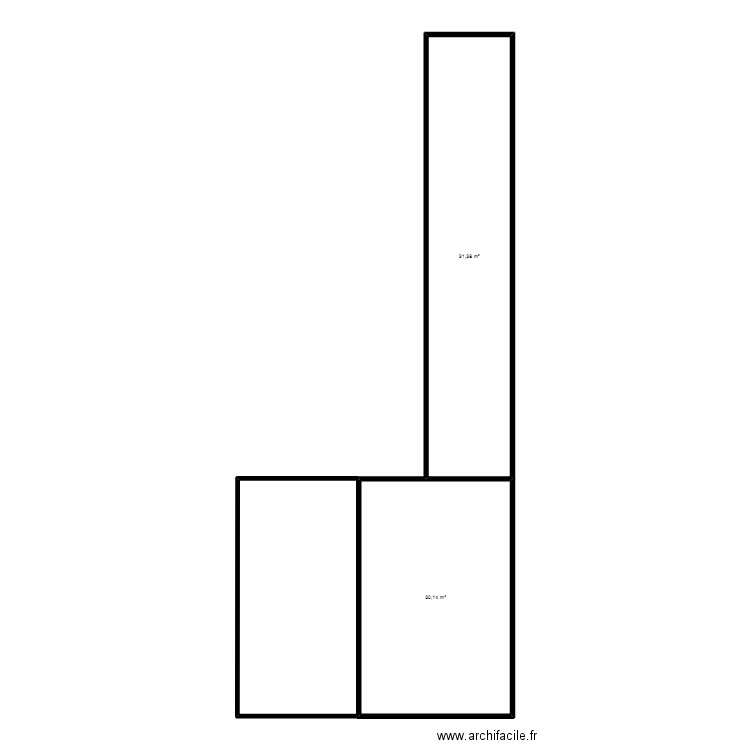 WJ Distrib. Plan de 2 pièces et 62 m2