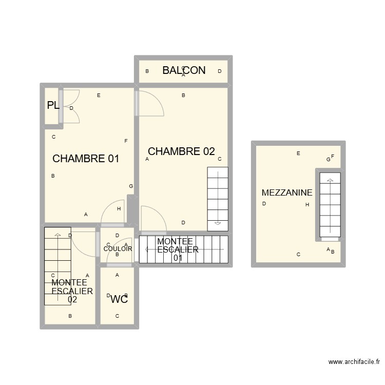 PLAN ST GILLES ETAGE PLB. Plan de 11 pièces et 27 m2