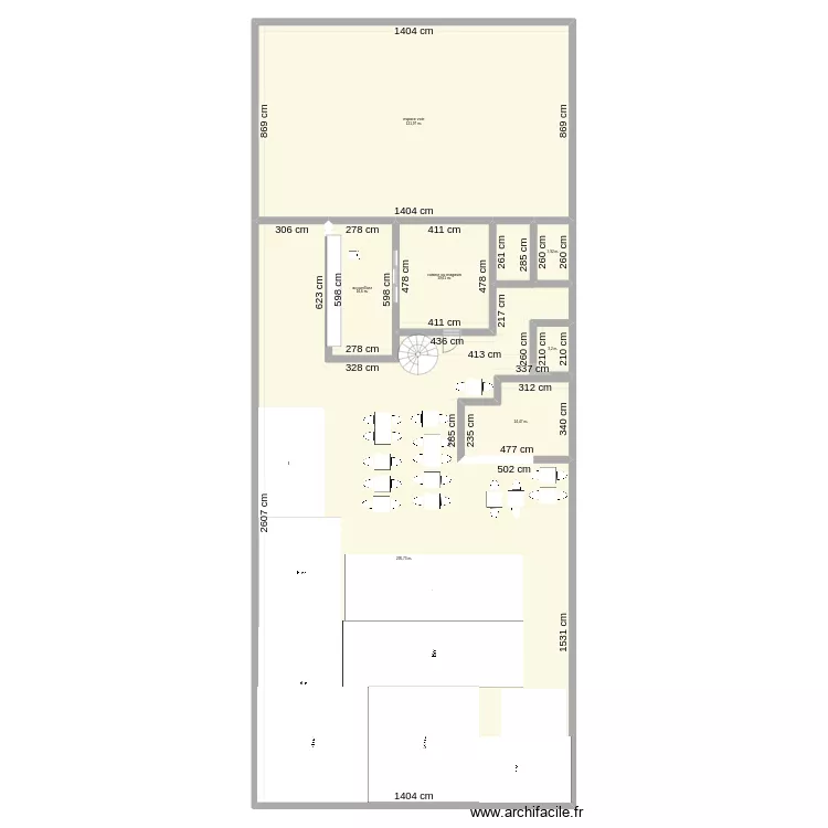 bassin escalade. Plan de 