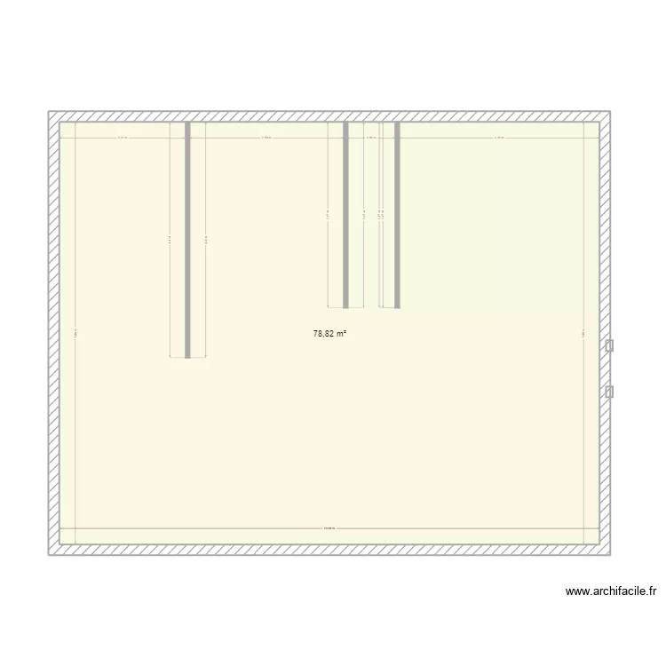 Etage. Plan de 1 Pièce et 79 m² Etage. Plan de 1 Pièce et 79 m²
