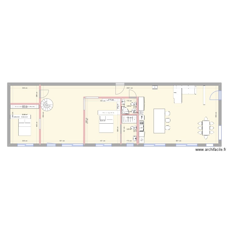 extension. Plan de 0 pièce et 0 m2