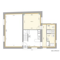 Etage - future isolation en jaune
