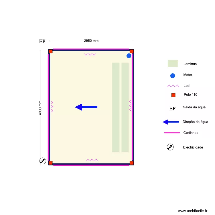 Sousa Filipa. Plan de 1  et 11 m²