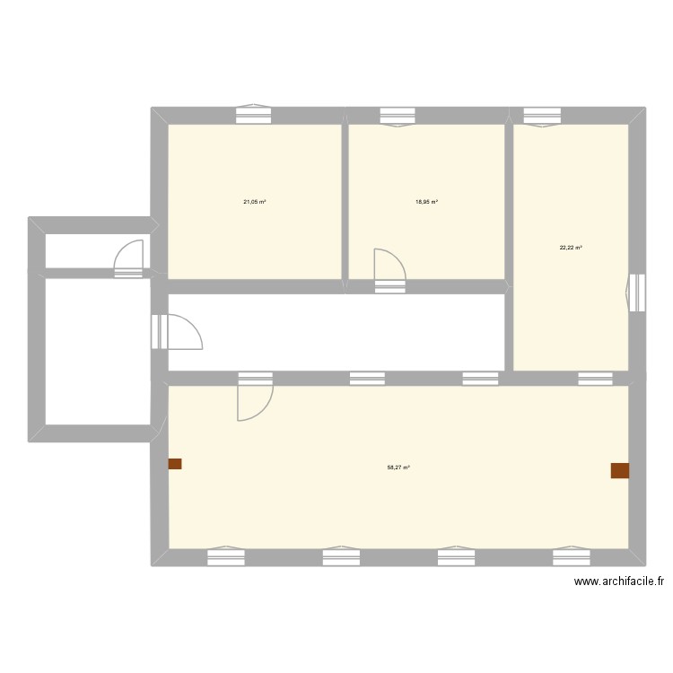 3eme. Plan de 4 pièces et 120 m2