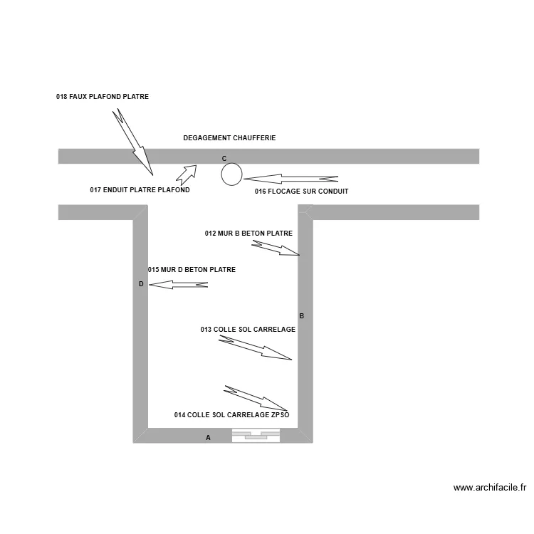 DEGAGEMENT CHAUFFERIE. Plan de 